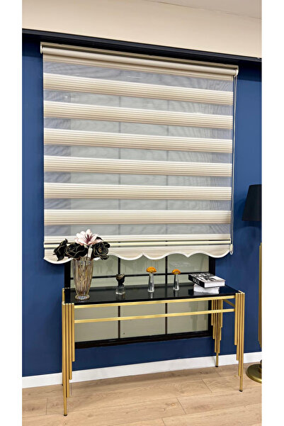 VOLPER MEKANİK VP464 Zebra Stor Perde Renk Geçişli Pliseli Sütlü Kahverengi