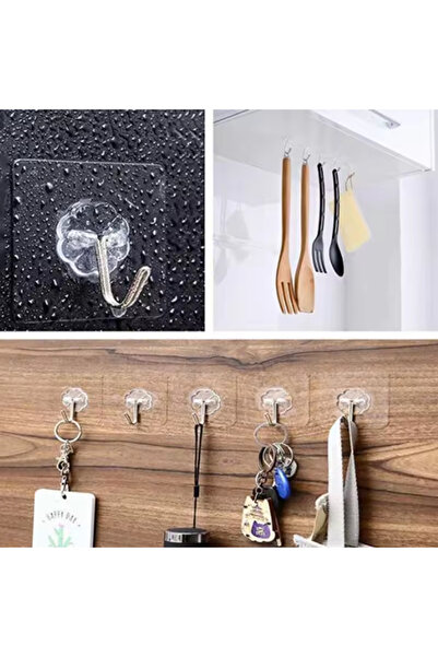 Sueva 24 Clear Adhesive Hooks for Home Organization by PROMERCO®