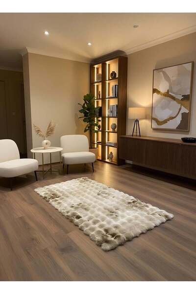 Rose'n Home TAVŞAN NEO VİZON - Kaymaz Taban Tavşan Shaggy Yatak Odası Oturma ...