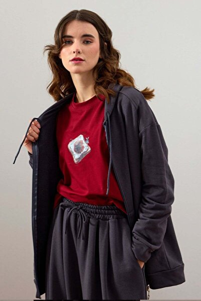 Ceylan Otantik Ανθρακί 3-κλωνική βασική ζακέτα