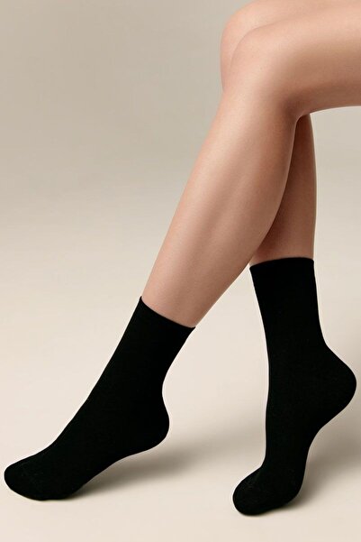 Conte Elegant Women's cotton socks, Conte Classic 000 - Grey, 36-37 (23)