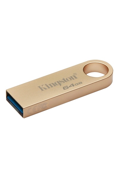 Kingston USB stick 64GB DataTraveler SE9 G3, USB 3.2, 220MB/s, Μεταλλική θήκη Premium, Χρυσό