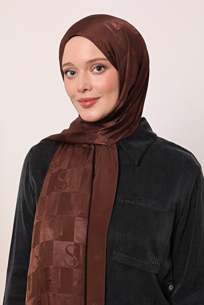 LuvenSara Ls Pattern Silk Jacquard Shawl