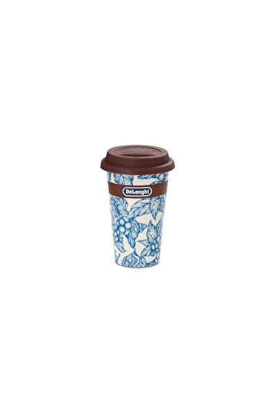 De'Longhi Blu Flower Thermal Mug, Ceramic, Double-wall, 300 ml