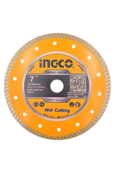 Ingco DMD031802HT 180x22.2mm Ultra İnce Elmas Seramik Kesme Diski Islak/Kuru