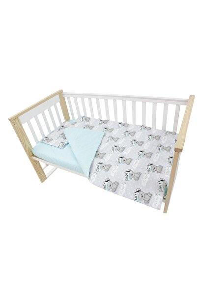 PRICHINDEL Set de lenjerie de pat 3 piese, Prichindel, Boy, revers turcoaz, 1...
