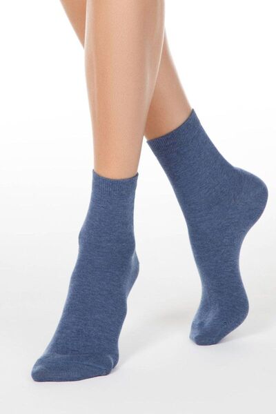 Conte Elegant Women's cotton socks, Conte Classic 000 - Denim, 38-39 (25)