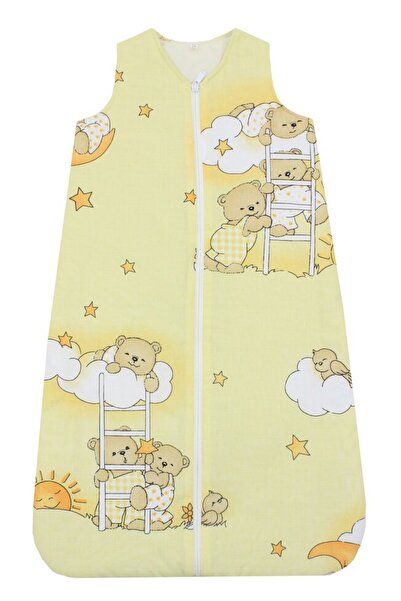 PRICHINDEL Sleeping bag with filling, Sleepy Bear, cotton, yellow