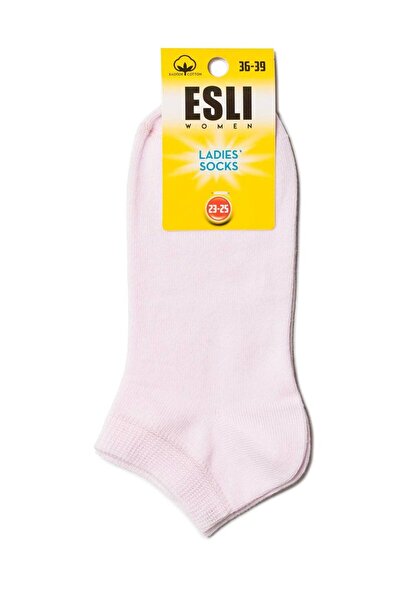 Conte Elegant Women's cotton short socks, Esli 000 - White, 36-39 (23-25)