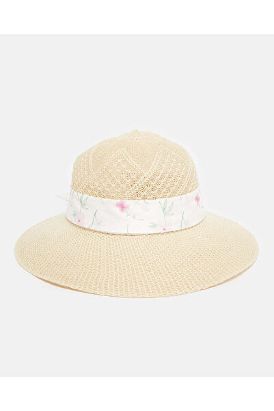 REDTAG Women Beige Embellished Hat