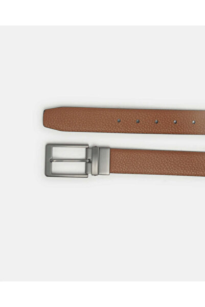 REDTAG Men Brown And Navy Belt With Twist Buckle
