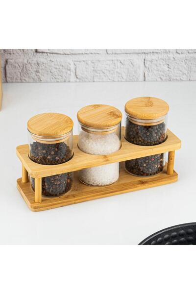 Ünsal Showroom Andra 4-Piece Spice Rack Set with Stand Large B5791