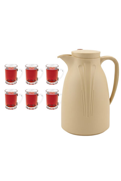 mawfoor Vietnamese White Leakproof Tea and Coffee Thermos Set 1500ml + 6 Tea ...