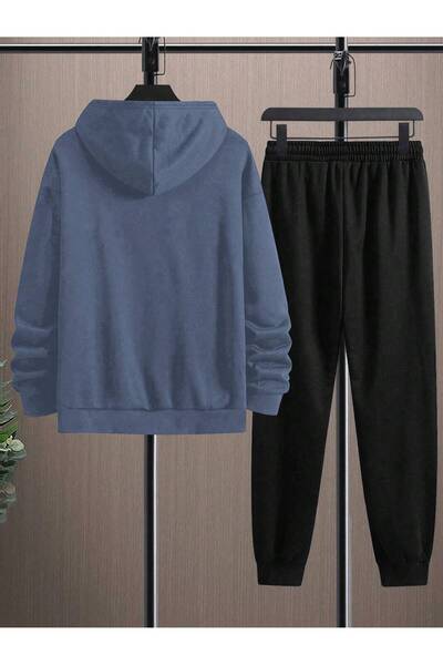 Velostra Casual Los Angeles Printed 3 Thread Comfortable Winter Thick Bottom Top Hooded Sweatsuit Set