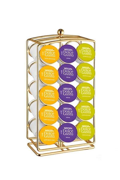 DLC حامل كبسولات القهوة، ذهبي، 30 كبسولة