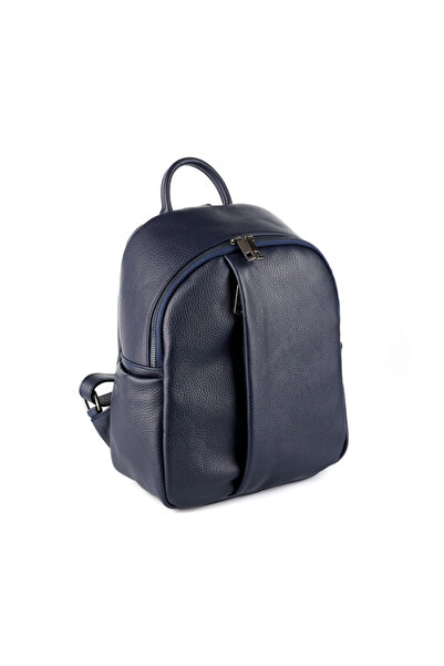 AZZURA Ayanna backpack, 100% leather, navy (8116)