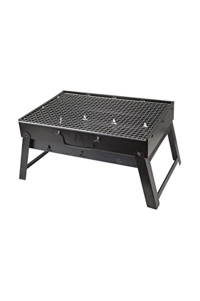 Boxely Portable grill 43x30x24 cm, stainless steel, for picnic/garden/terrace/camping, Black