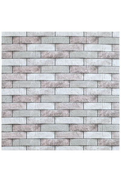 SDEPOT Set of 30 S DEPOT® wallpaper tiles, 3 mm thick, 70x77 cm, realistic brick type, light gray