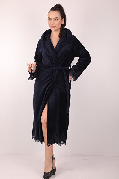 Wild Love Women's Hooded Lace 100% Bamboo Dressing Gown