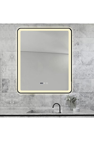 Smack LED Bathroom Mirror, 60x100 cm, Clock, Cold, Warm and Neutral Light, Defog Function, T System
