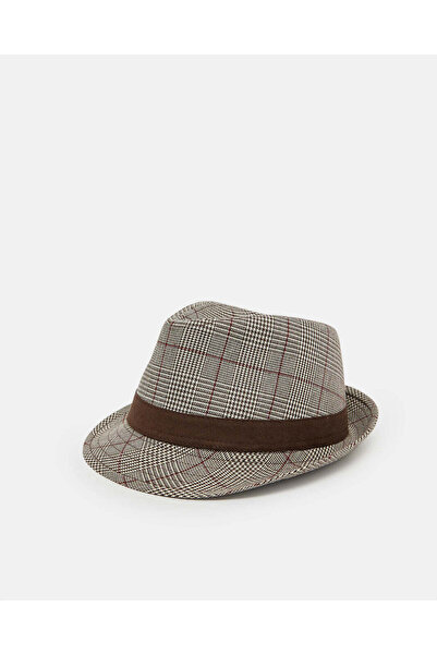 REDTAG Men Brown Fedora Hat With Band