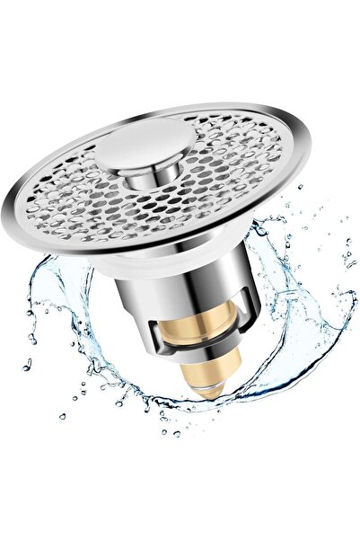 KASTWAVE Pop Up Sink Plug, Universal Bathroom Sink Stopper with Hair Catcher,...