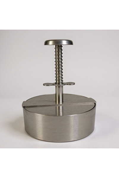 Russet Hamburger Köfte Kalıbı Yaylı 12 cm Pres 100-130gr Hafif Paslanmaz Çeli...