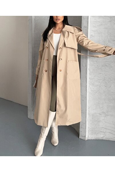 AsiaLife Trench Coat with Belt (Bonbit Fabric)