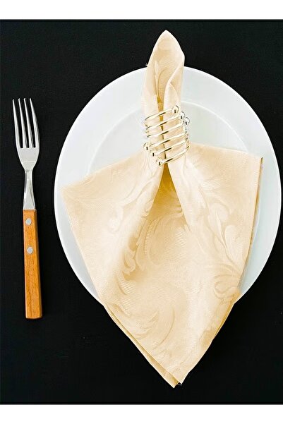 Generic 12Pcs Cloth Napkins 48x 48cm Cloth Dinner Wedding Napkin Damask Jacquard Cloth Napkins