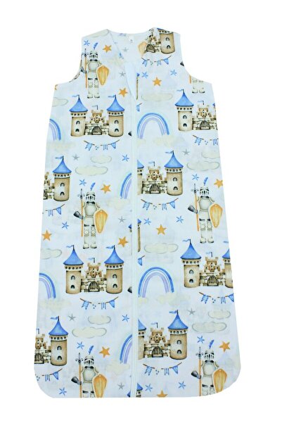 PRICHINDEL Sleeping bag, unfilled, single-layer cotton, Castle, blue