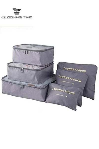 BLOOMING TIME 6 Pieces Of Travel Storage Bags, Different Sizes, Classified Tr...