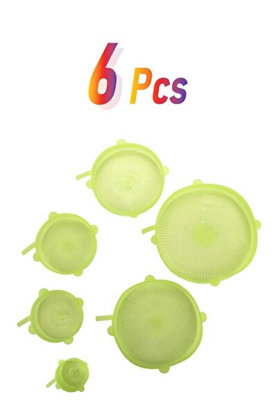 Generic 6-Piece Silicone Bowl Lid Set - Lime Green
