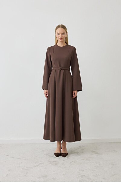 TERZİ DÜKKANI فستان سينا بني