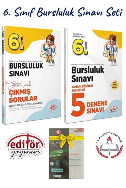 Editör Yayınevi Editör Yayınları 6. Sınıf Bursluluk Çıkmış Sorular+6. Sınıf B...