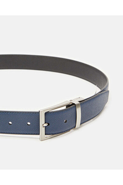 REDTAG Men Navy And Black Belt With Twist Buckle