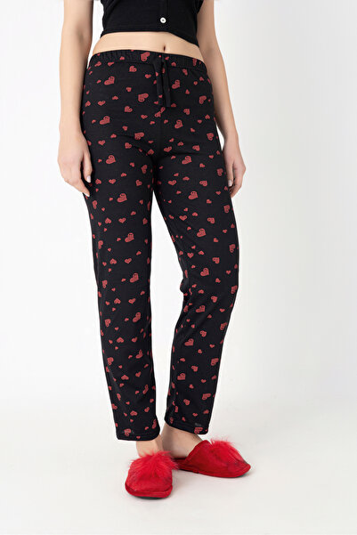 DONEX Βαμβακερό λεπτό ύφασμα που αναπνέει με λεπτομέρεια μέσης με κορδέλα Cherry B με τύπωμα Γυναικείο πιτζάμα χωρίς τσέπες