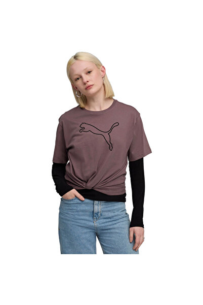 Puma T-shirt Her Relaxed Graphic Tee Raisin, Purple, Women