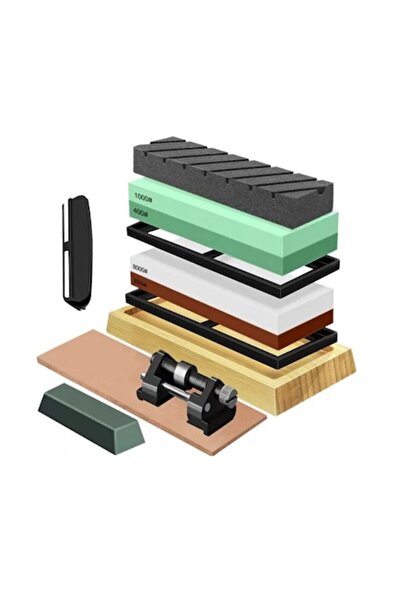 Ruhhy Knife Sharpening Stone Kit 400/1000 & 3000/8000 with Bamboo Base