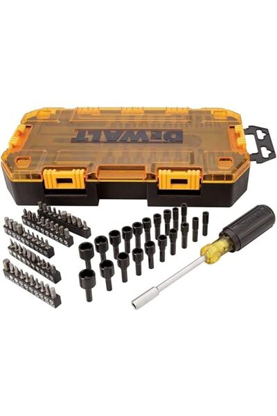 Dewalt مجموعة رؤوس مفكات البراغي مع مفكات الصواميل، 71 قطعة (DWMT73808)