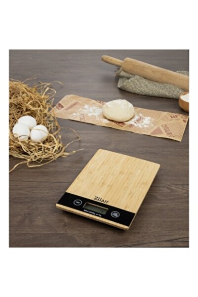 Zilan Digital kitchen scale ZLN 8989 – 5 kg, Tare, LCD, Bamboo