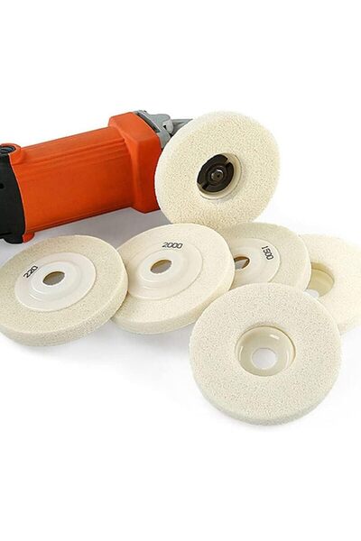 EXCEFORE 6pcs 4-inch Sponge Fiber Polishing Pads for Marble, Granite, Quartz