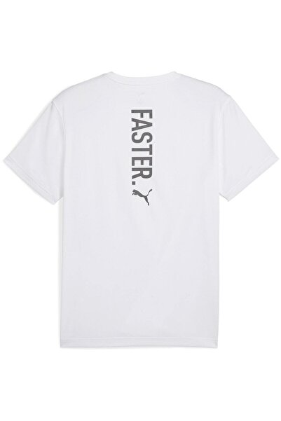 Puma T-shirt Graphics Running Faster Tee M, White, Men