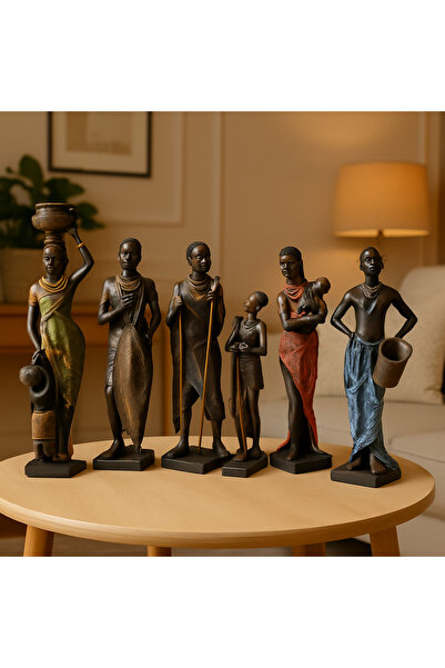 İSHTAR DEKOR DEKORATİF 5'Lİ AFRİKALI SET