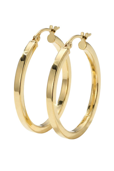 ZÜMRÜT SARRAF 14 Ayar Altın Küt Kesim Halka Küpe S SARI