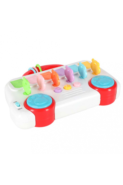 Ikonka Educational and interactive toy for children, musical bus model with keys, shapes and sounds, di