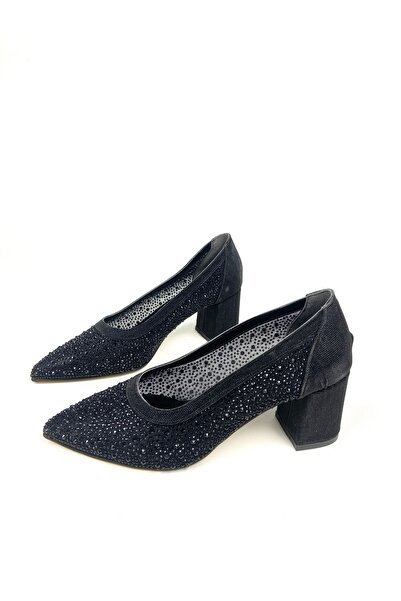 Gloriys Ayakkabı & Çanta Thick-Heeled Transparent 6cm High-Heeled Shoes 01753