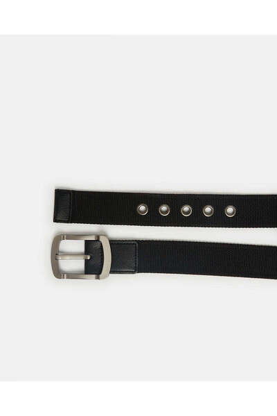 REDTAG حزام مطاطي أسود للرجال