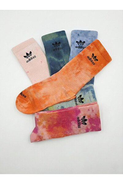adidas Set of 6 long cotton blend training socks, multi-coloured, One Size