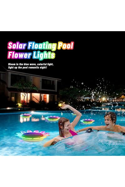 NALACAL عبوة من قطعتين من مصابيح حمام السباحة العائمة التي تعمل بالطاقة الشمس...