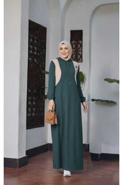 angelfashhion فستان ماكسي بغطاء رأس - مريح وأنيق ✨